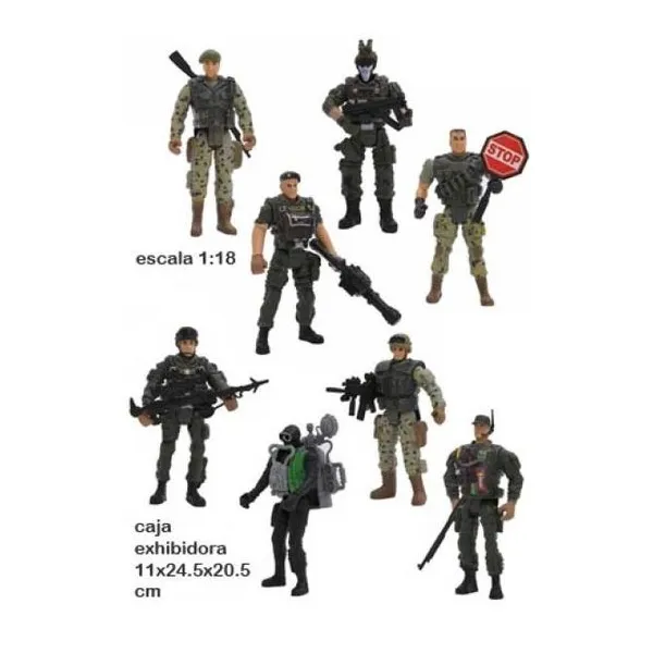 Figura articulada camuflada elite force