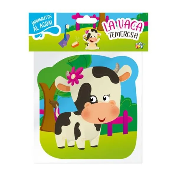 Colección: animalitos al agua. la vaca temerosa 15×15 cm