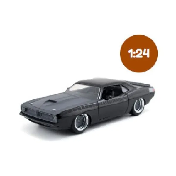 Jada - auto escala 1:24 fast & furious lety`s plymouth barracuda 1973 negro - en