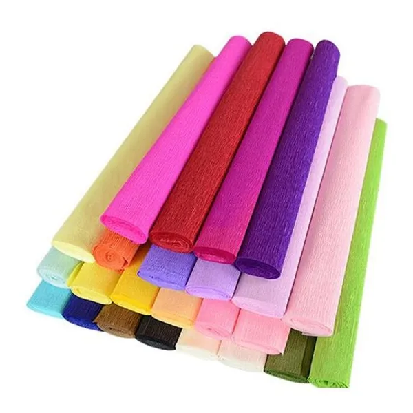 Papel crepe 50 x200 cmx 10 unid.celeste