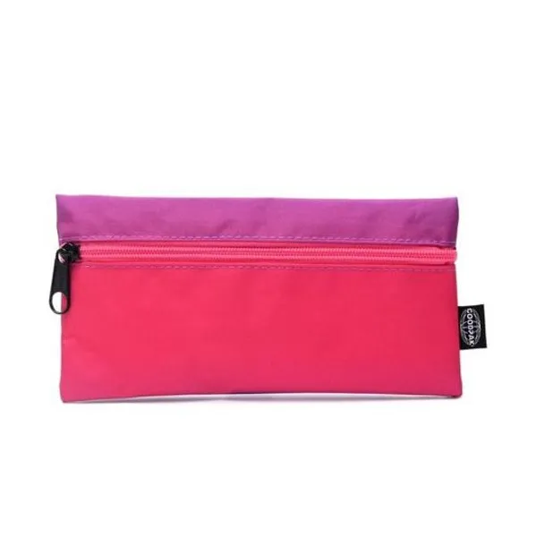 Cartuchera 1 cierre plana degrade fucsia 22x11.5 cm goodpak