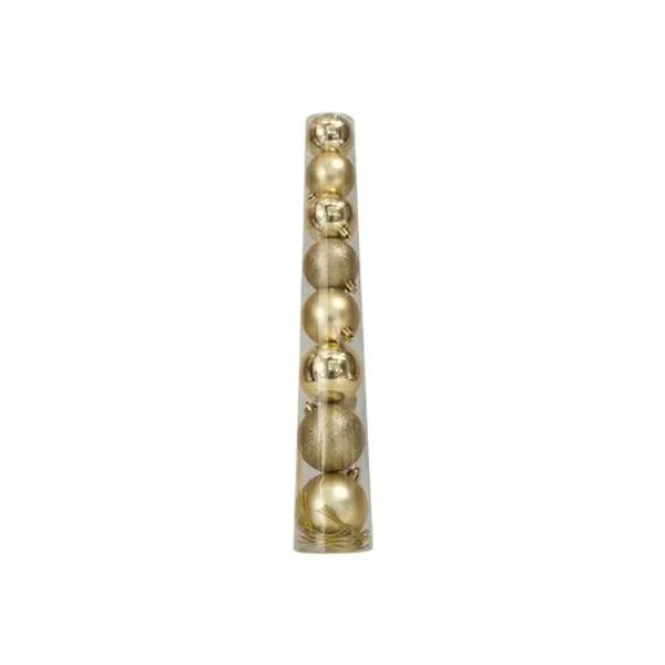Borlas variadas doradas 6 cm tubo x8
