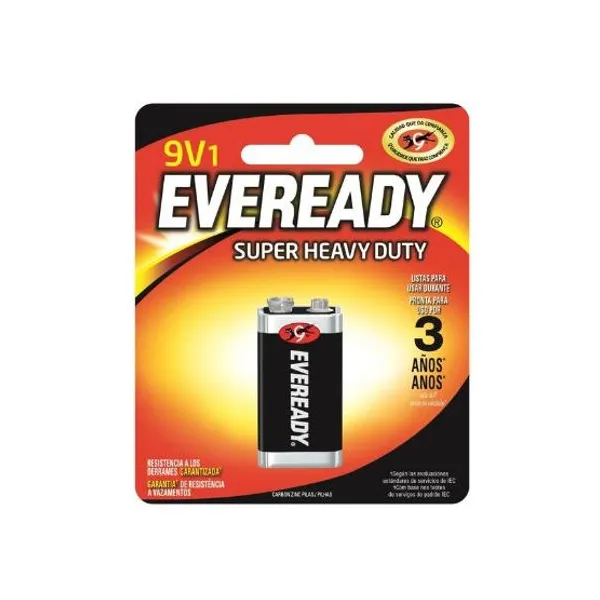 Batería eveready 9 v x1