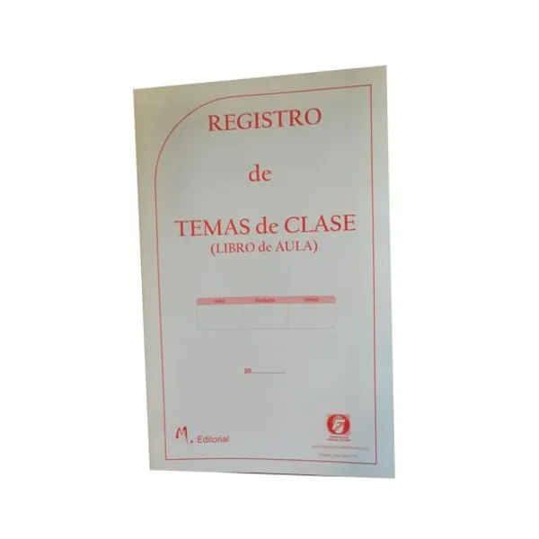 Registro de temas de clase aulas educ.secundaria