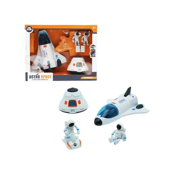 Set nave espacial y astronauta con luz y sonido en caja 30x24x12 cm
