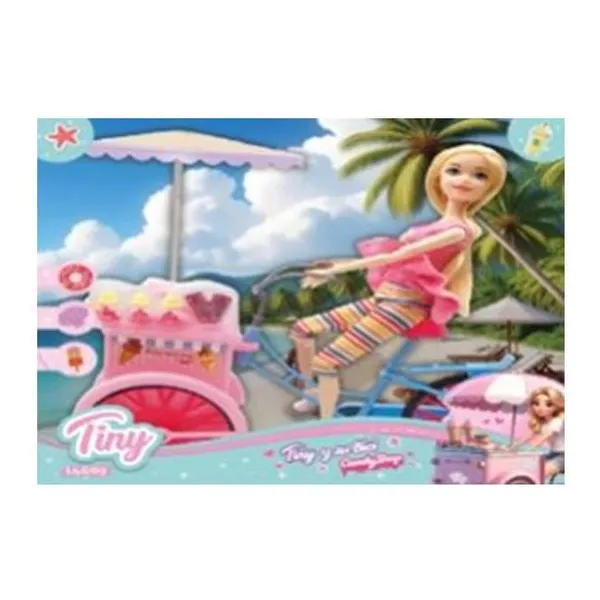 Muñeca Tiny y su bicicleta candy 34 30 cm