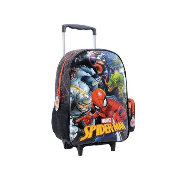 Mochila 16" con carro Spiderman villanos wabro