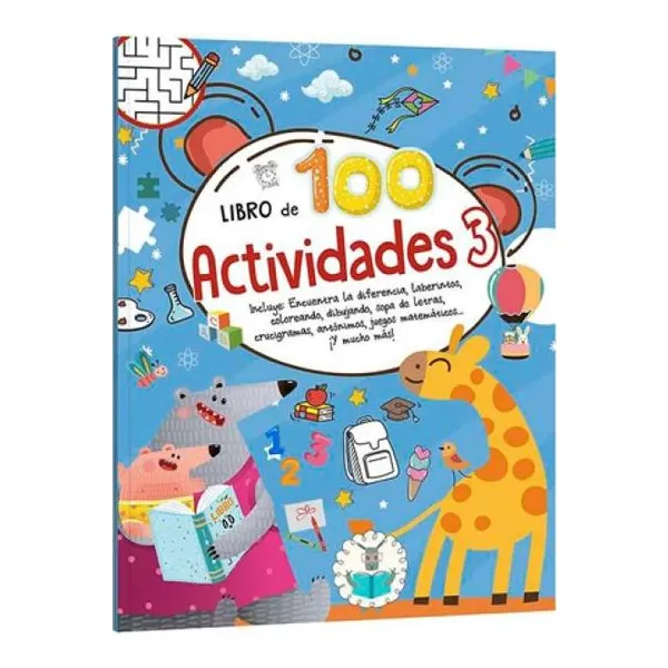 Libro 100 actividades 3 28 21 cm