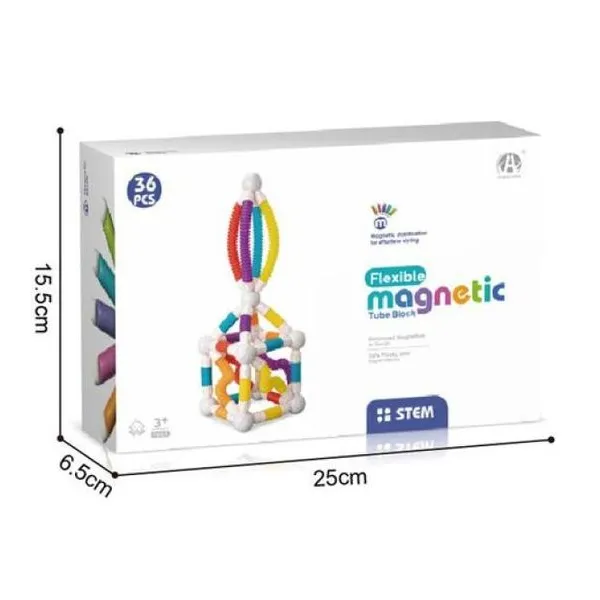 Palitos magnéticos flexibles. 36 piezas