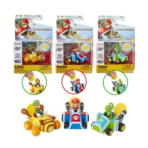 Vehiculos mario kart coin racers. vehículo sistema de retrofricción