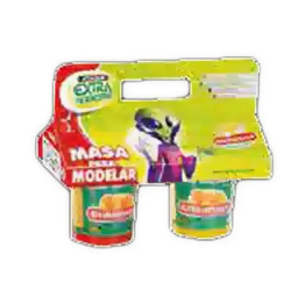 Pack 2 potes (azul/amarillo/rojo/verde) inv. extraterrestre