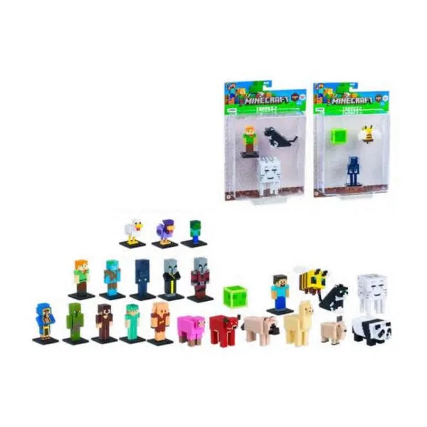 Minecraft 3d toppez - figuras en blíster x3 unidades