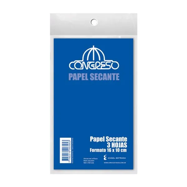 Taco papel secante congreso 16 x10 cmtaco x3 hs.