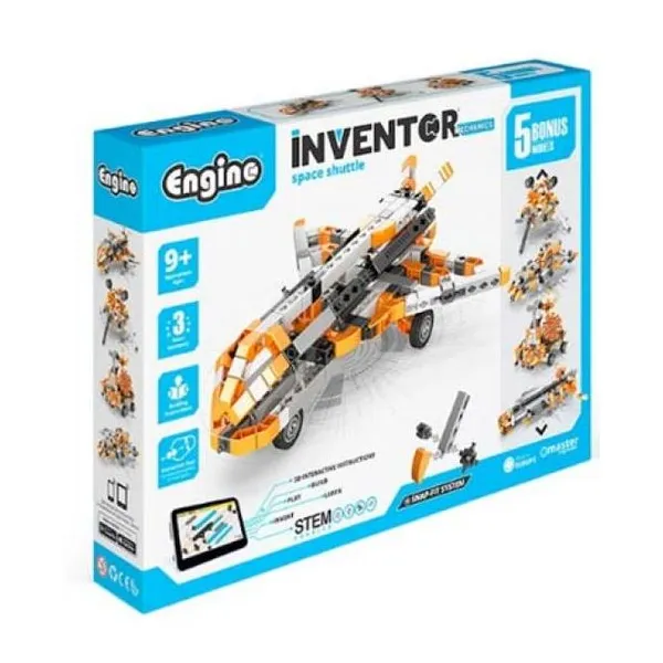 Engino playset 37 cm inventor mechanics "transbordador espacial" con 5 modelos e