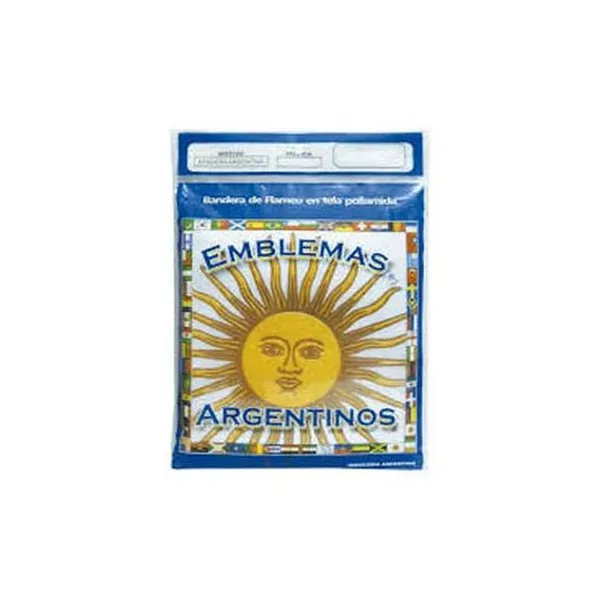 Bandera argentina emblemas con sol 90x144 cm