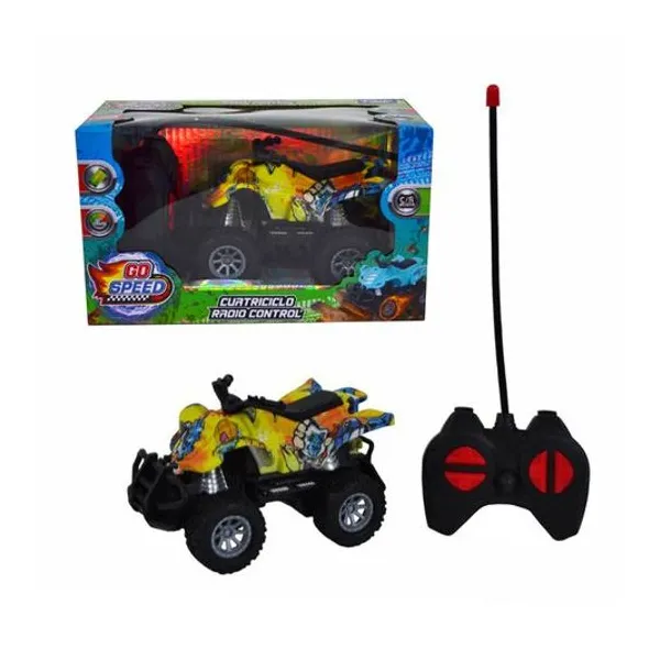 Cuatriciclo a radio control go speed en caja 19x11x10 cm