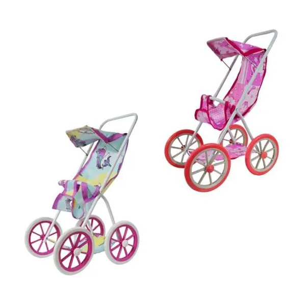 Coche para muñecas berlina premium de caño ruedas 25 cm x unidad colores surtidos