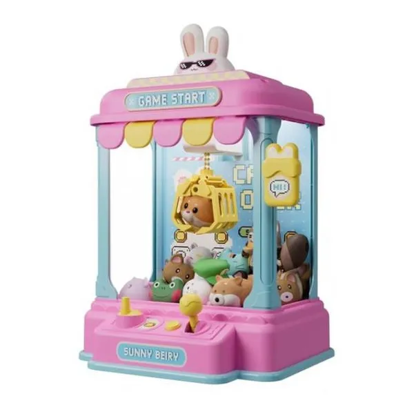 Mini maquina atrapa peluches cute rabbit con sonido