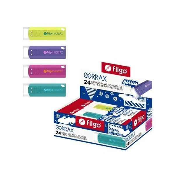 Goma de borrar plástica para tinta termosensible caja x24 unidades Filgo - erbrxse