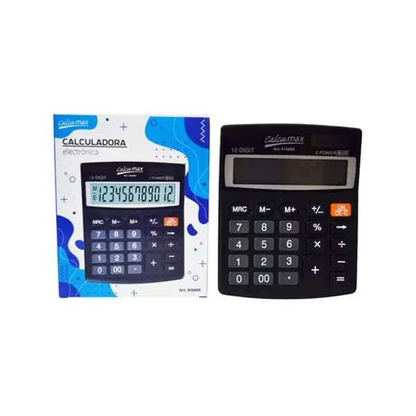 Calculadora 12 digitos 10x12 cm calcumax