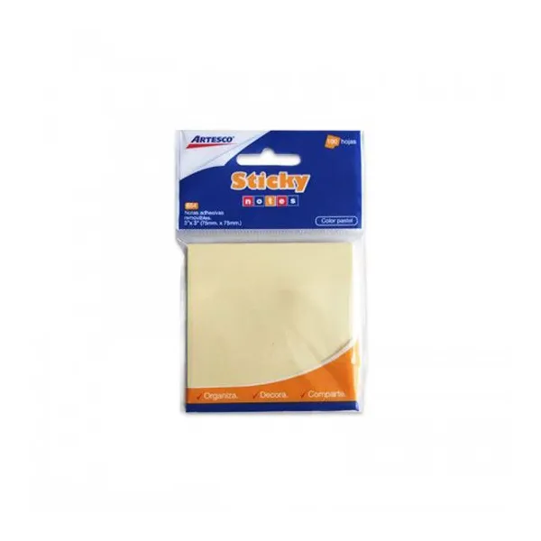 Notas adhesivas stick 76 x76 mmx 100 hs.amarillo