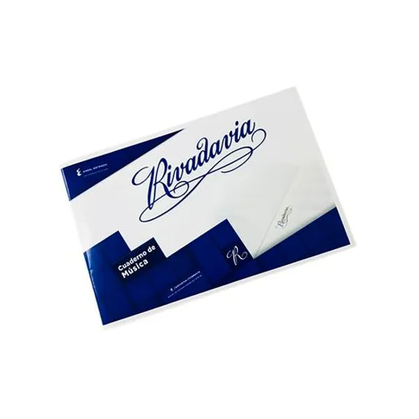 Cuaderno 16x21 pentagramado 20h t/f música Rivadavia