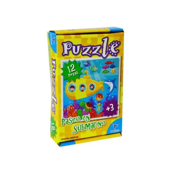 Puzzle paseo en submarino 12pzs en caja 18x11.5 cm toto games