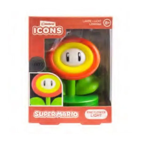 Super mario fire flower lamp - lámpara led de 25 cm de altura
