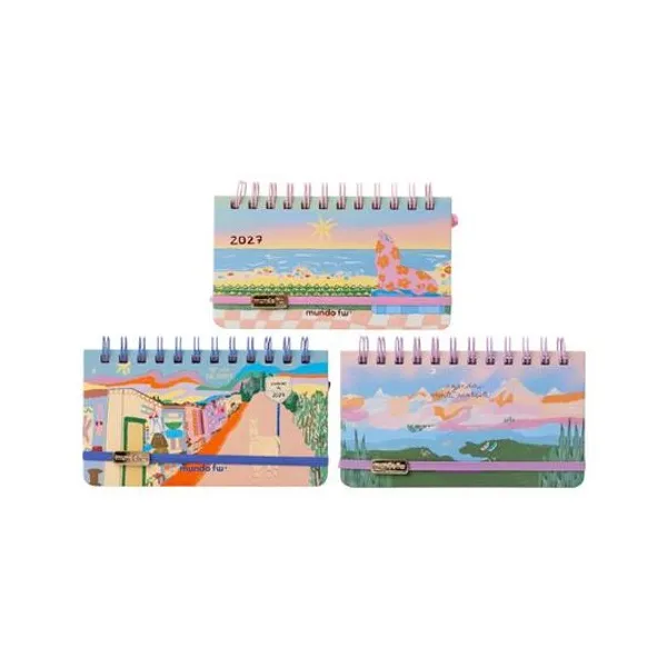 Agenda 2027 17x9.4 cm pocket semana a la vista land x1 modelos surtidos mundo fw