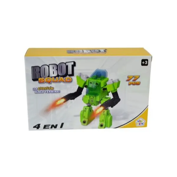 Robot para armar 4 en 1 en caja 14x9 cm x unidad modelos surtidos