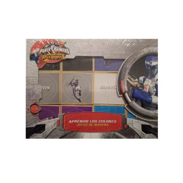 Juego didáctico madera aprendo colores power rangers