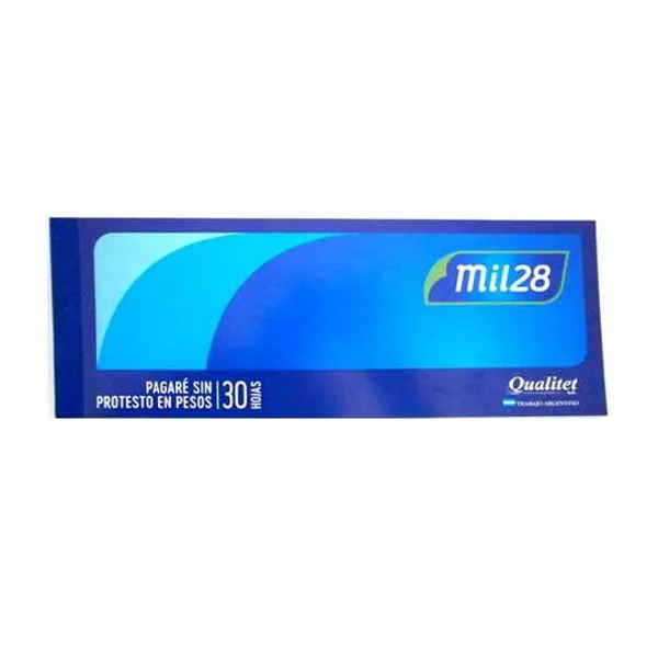 Talonario pagare sin protesto pesos 11.5x31.6 cm 30 hojas mil28