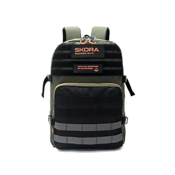 Mochila 18" espalda gamer pipping naranja Skora