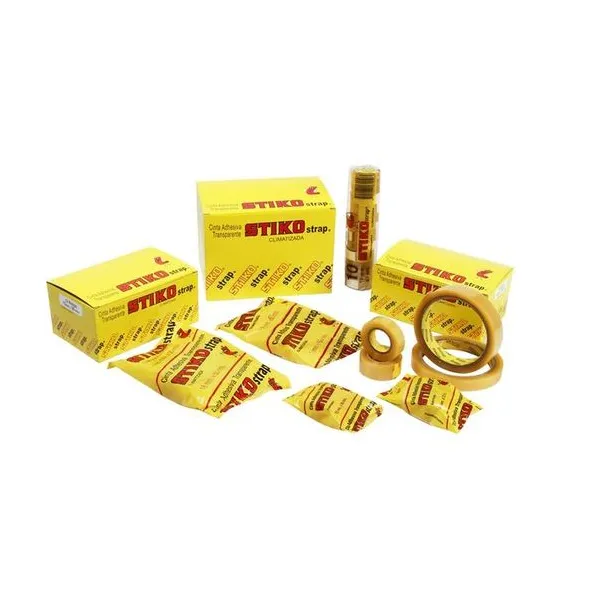Cinta adhesiva strap 12mmx30 mts caja x12 unidades stiko