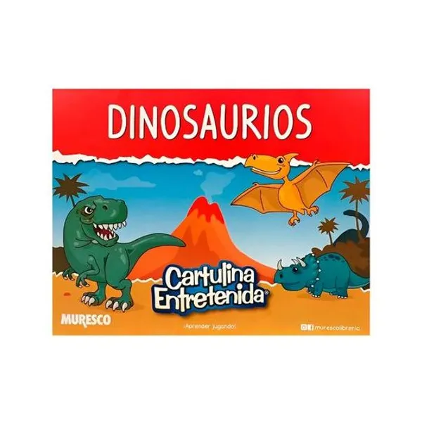 Block cartulina entretenida 32.5x25 cm dinosaurios 20 hojas Muresco