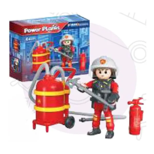 Power planet bombero con extintor