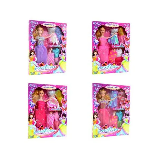 Muñeca fashion con accesorios caja 24x32 cm x1