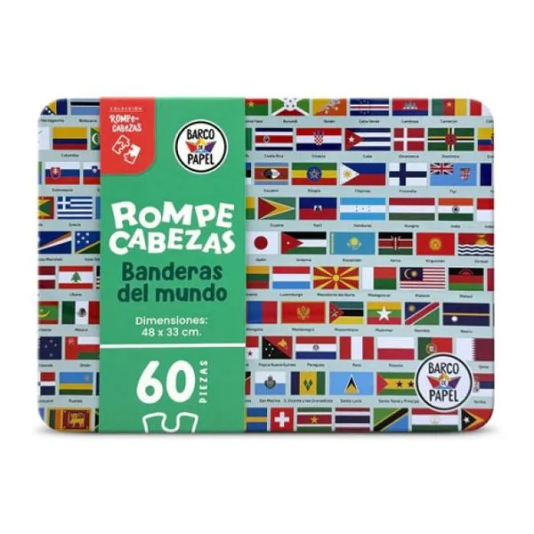 Banderas del mundo - rompecabezas en lata 60 pcs
