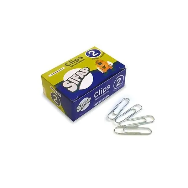 Clips metálico n.° 2 25 mm caja x100 unidades Sifap