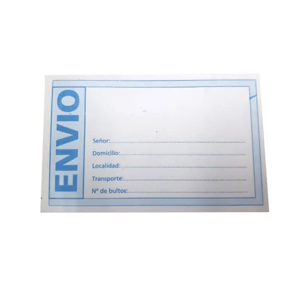 Etiquetas uetas de envio diseño x50 hjs.