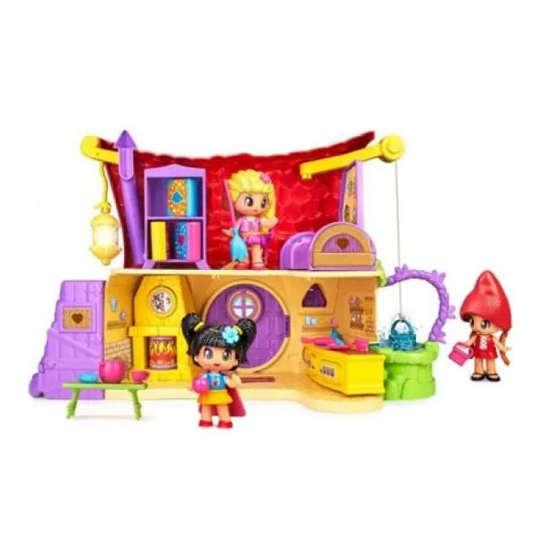Pinypon-casita clásica de cuentos con 1 figura de blanca nieves.