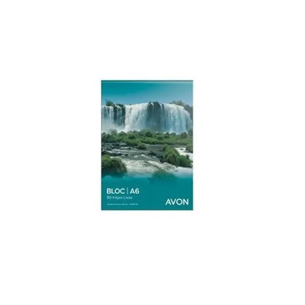 Block esquelita a6 liso 80 hojas sin espiral avon