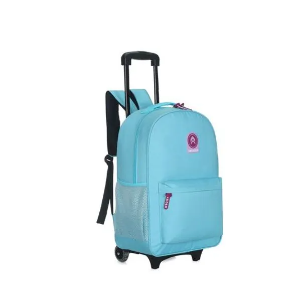 Mochila 17" con carro celeste insider