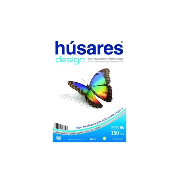 Papel husares design tamaño a4 150 grsest.x 100 hjs.