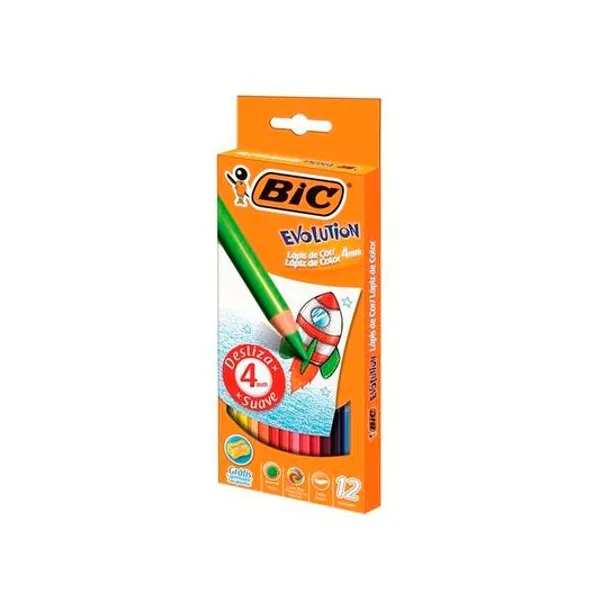 Lápiz de color evolution 4 mm caja x12 unidades BIC