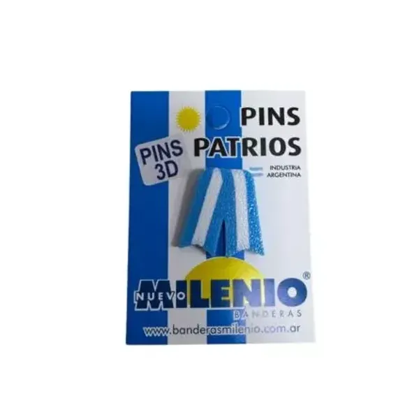 Pin 3d nuevo milenio patrio cinta x10 unid.