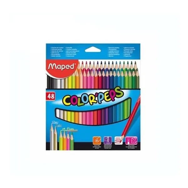 Lápiz de color peps largo caja x48 Maped