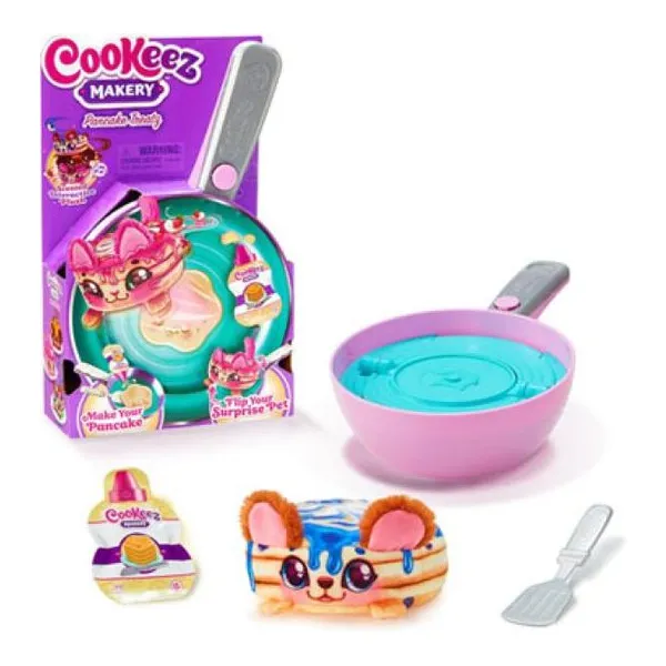 Cookeez makery pancake treatz mezcla y hace un peluche sorpresa.