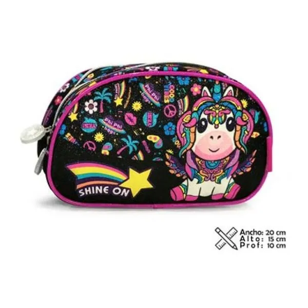 Cartuchera unicornio 2 cierres
