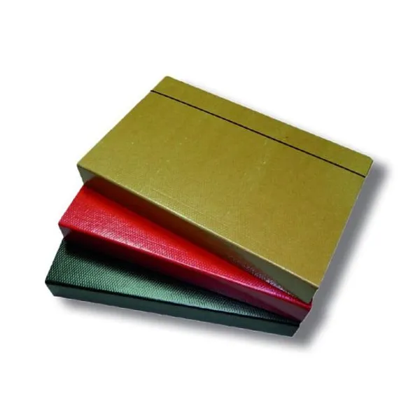 Caja de fibra color con elast.lomo 4 cms.